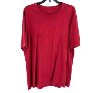 Noronna Slant Logo T-Shirt Mens Size  XL Burgundy Red